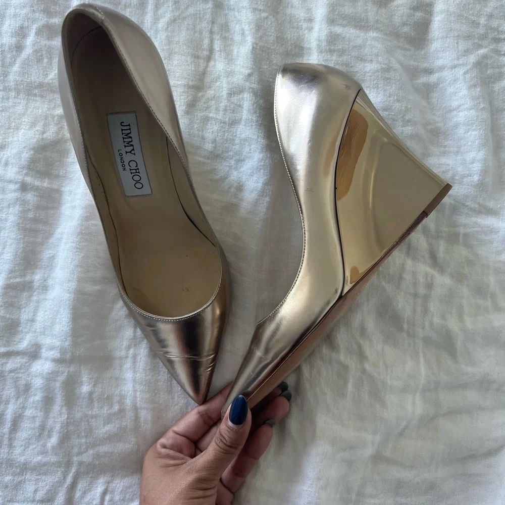 Jimmy Choo Gold Women's Shoes - Picture 4 of 4